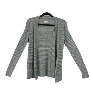 Lou & Grey Womens Size XS Gray Open Front Cardigan